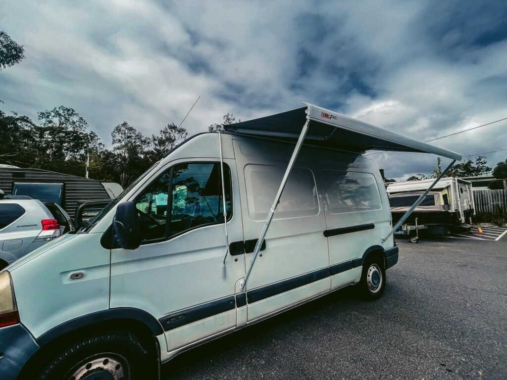 New Fiamma cassette awning fitted to a Renault campervan